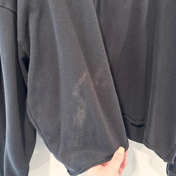 Under Armour Pullover Black Womens Large Boxy Fit Cropped Athleisure Comfy - Picture 3 of 7